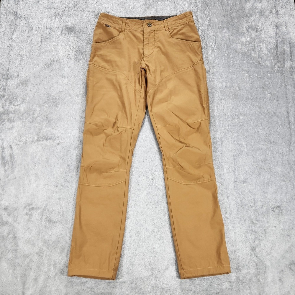 Kuhl Pants Mens 30x32 Renegade Beige Nylon Stretch Cargo Hiking Outdoor Workwear